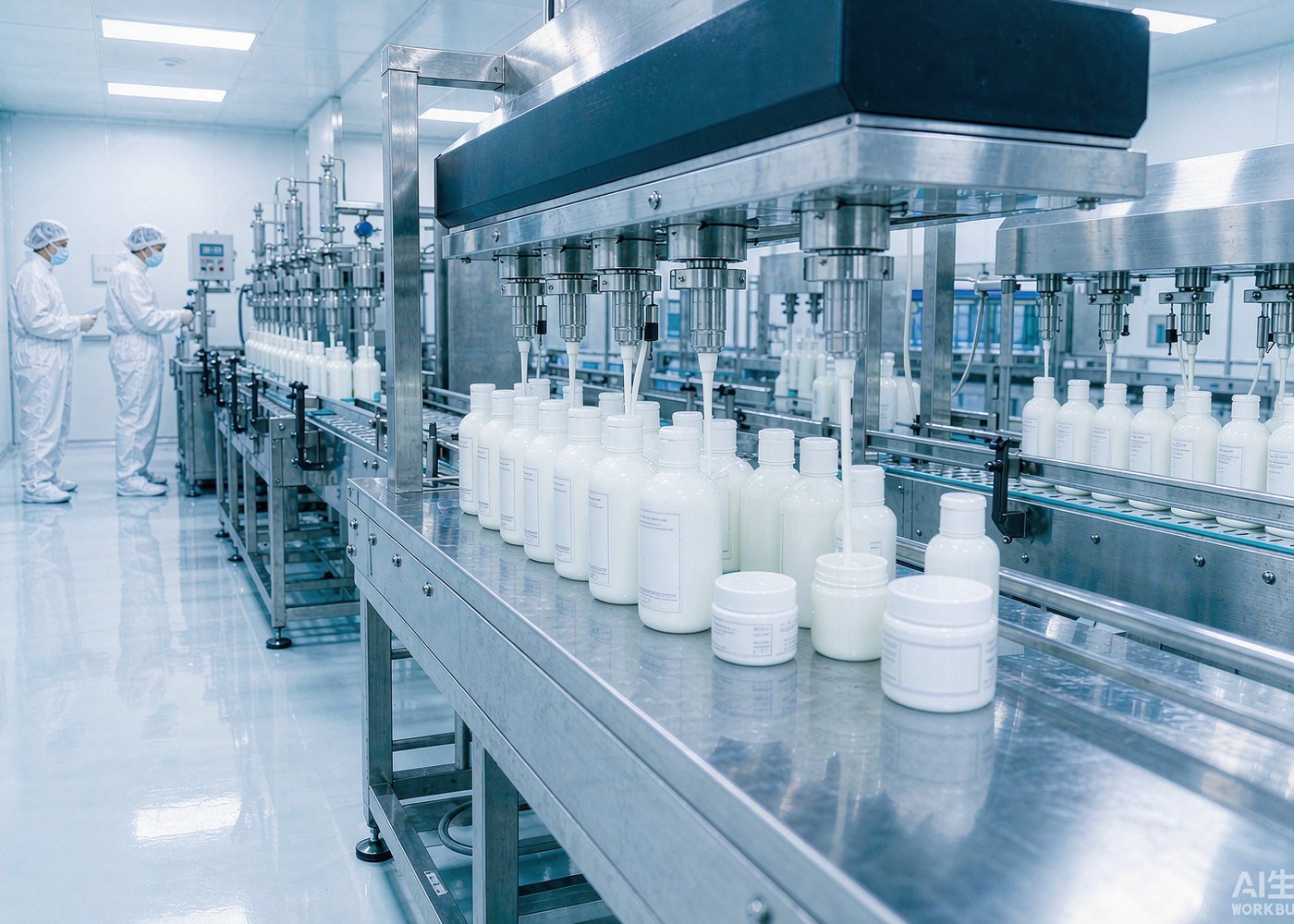 Filling line inside a class 100,000 cleanroom